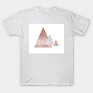 Rose gold triangle glamour T-Shirt